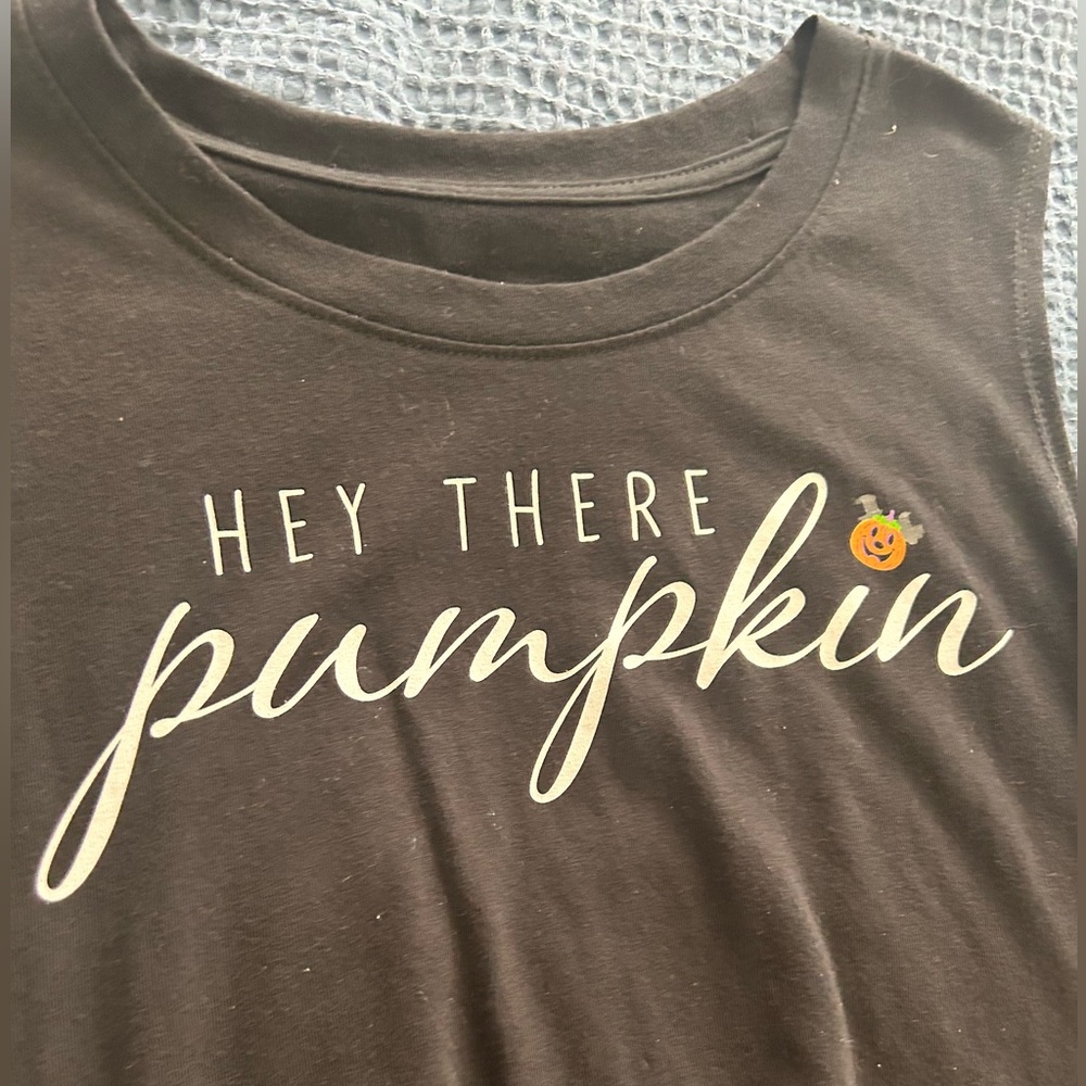 Disney Parks “Hello There Pumpkin” | Women’s M Black Tank Top | Halloween - Picture 2 of 7